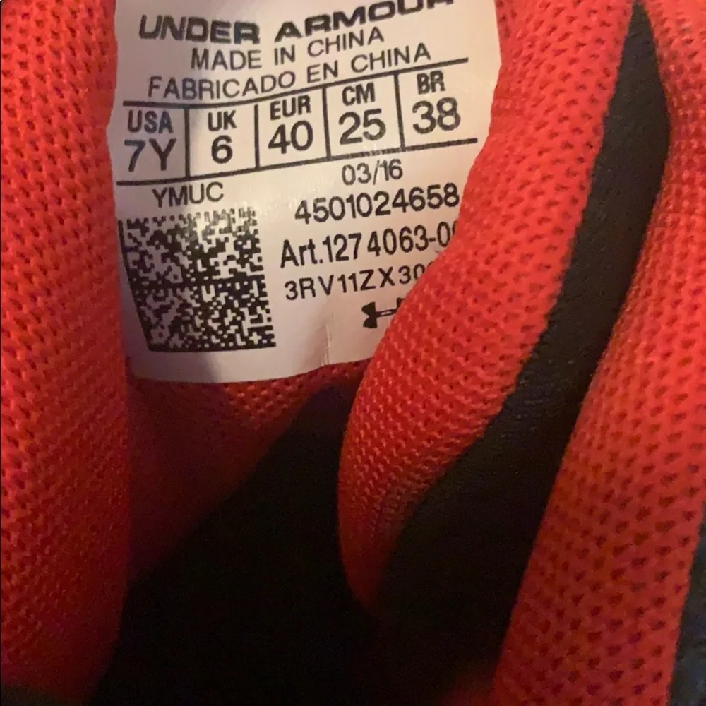 Under Armour red gray